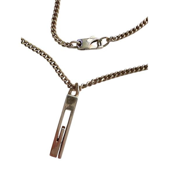 Gucci G Bar Logo Necklace w Box, Dust Bag and Documents - Picture 8 of 11